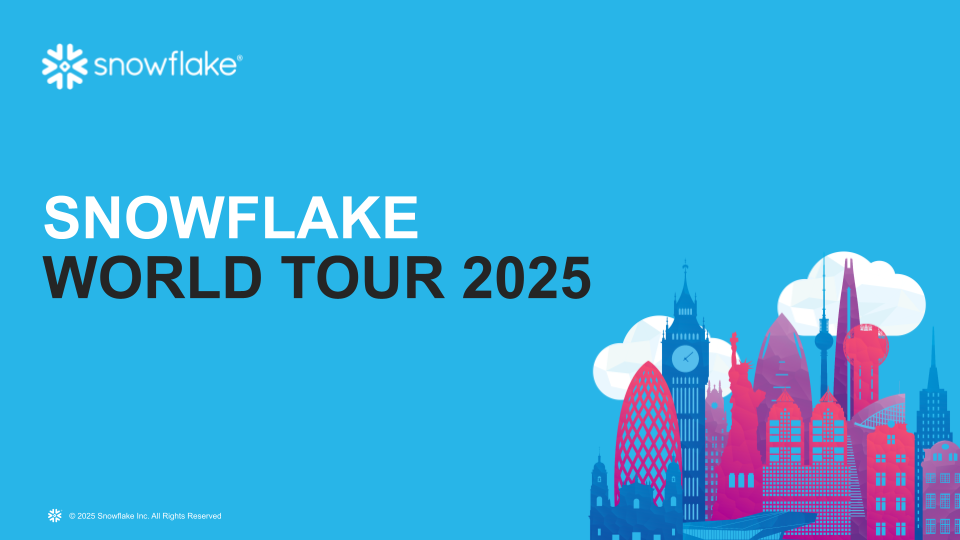 Snowflake World Tour Paris 2025